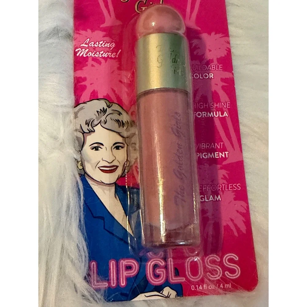 The Golden Girls Lip Gloss Palm Peach High Shine Rose Nylund 0.14oz New